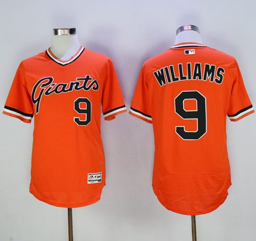 Giants #9 Matt Williams Orange Flexbase Authentic Collection Cooperstown Stitched MLB jerseys - Click Image to Close